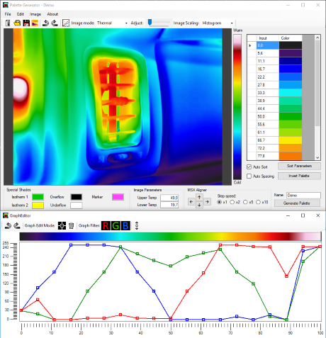 wxtoimg color thermal pallette